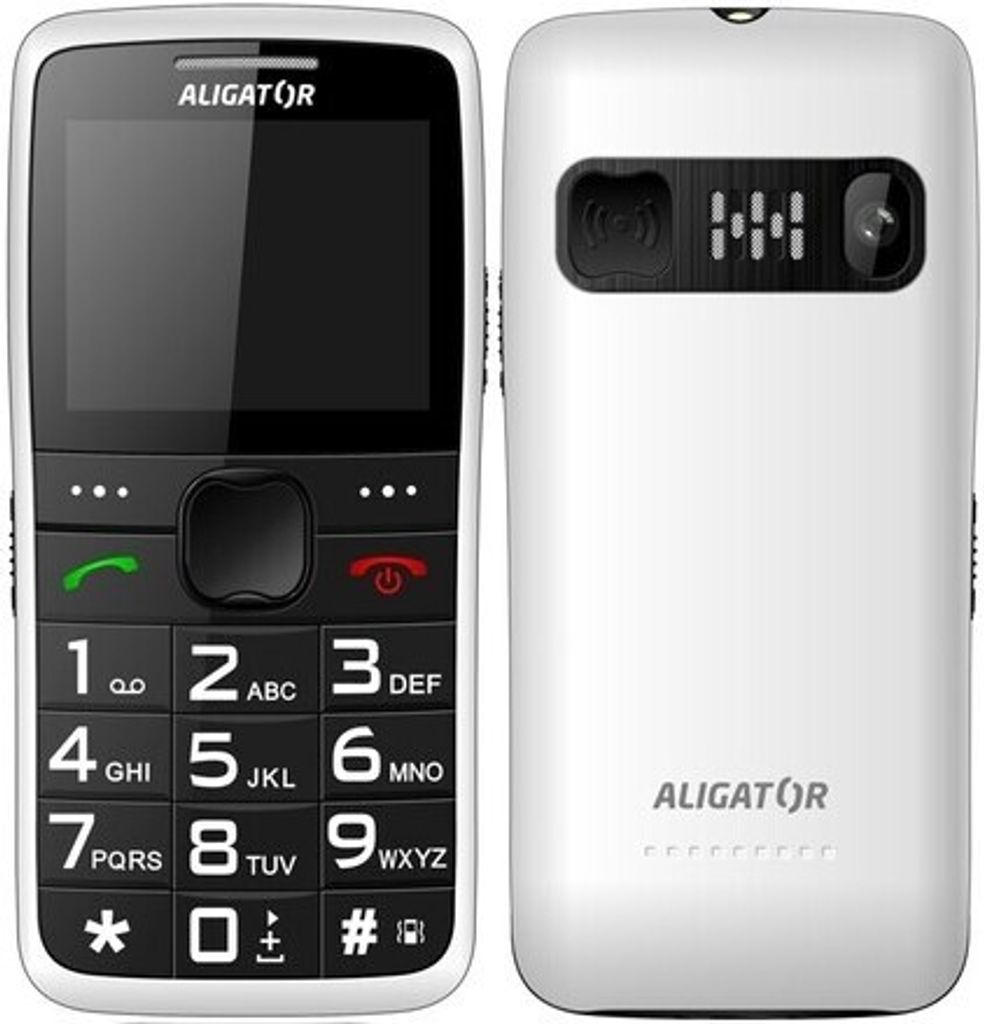 Téléphone portable Aligator A675 Senior - blanc Image du produit 