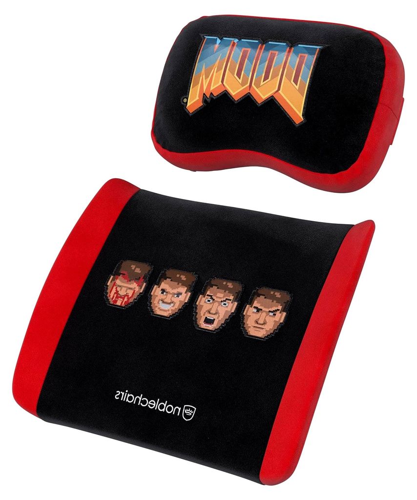 Memory Foam Kissen Set – Doom Retro Edition | Offizielles Kissen-Set zum 30. Jubiläum von Doom für Gaming-Stühle mit Nacken- und Lendenstütze...