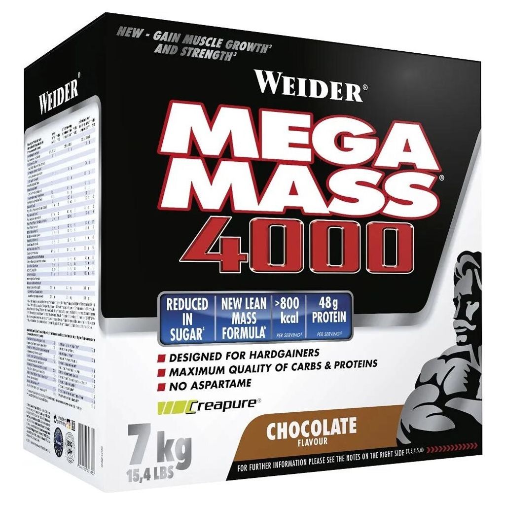 Weider mega hmota 4000, vanilka, prášek, 7000g 9897 Obrázek produktu 