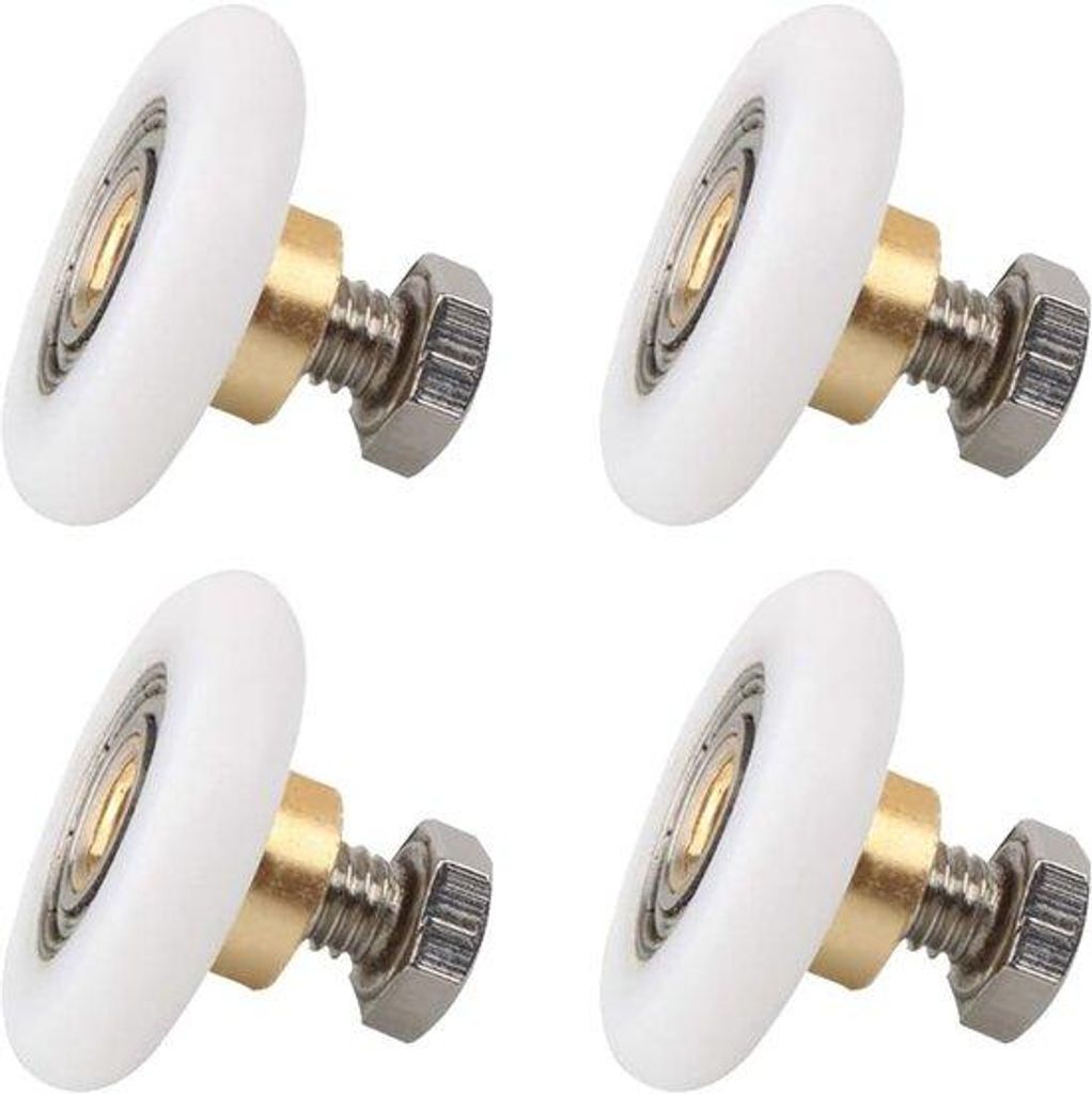 4er Set - Dusche-Rollen - 20 mm - Ersatz-Rollen für Duschkabinen - für den Hausgebrauch, Bad, Selbstbau - Ersatzteile für Glasgitter - für Dusc...