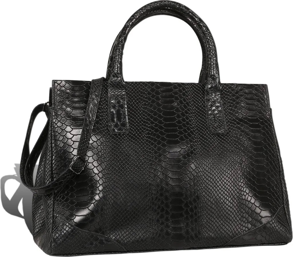 Grand sac à main noir format cabas 40cm idéal pour cours et travail