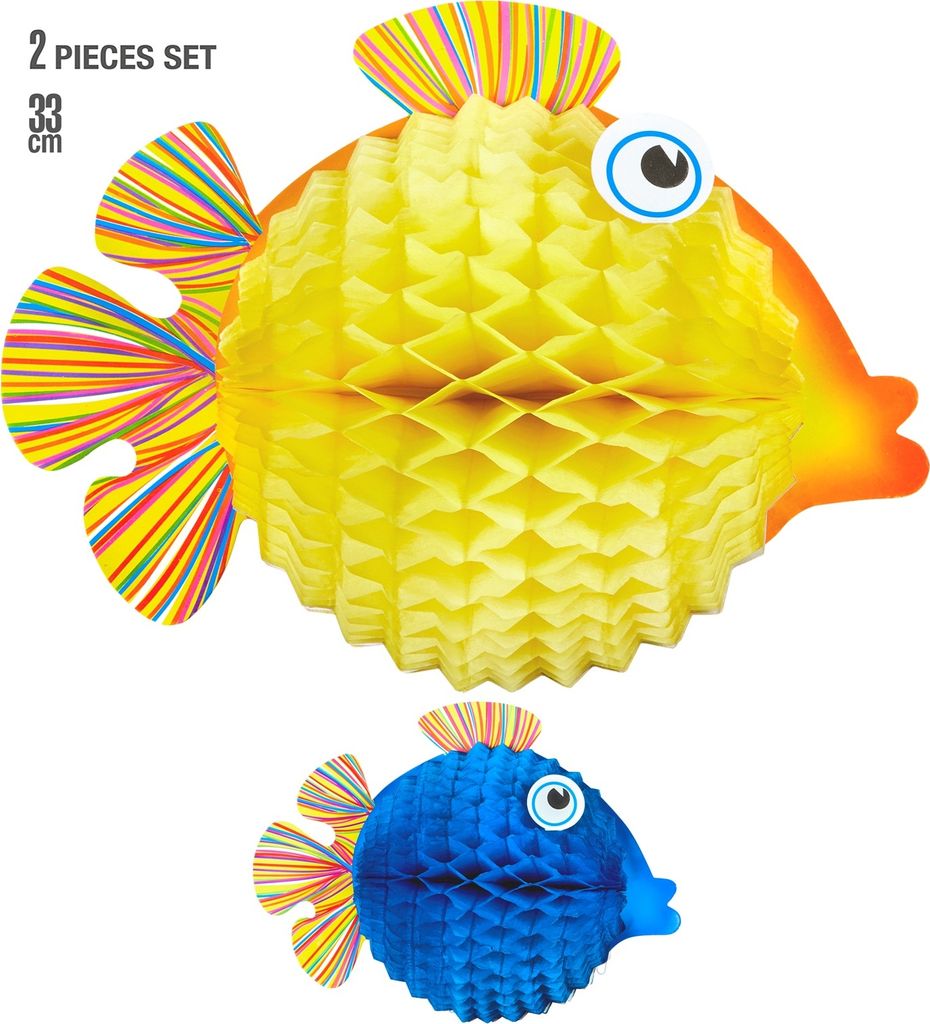 2 Wabenball Fische Set 33cm Produktbild 