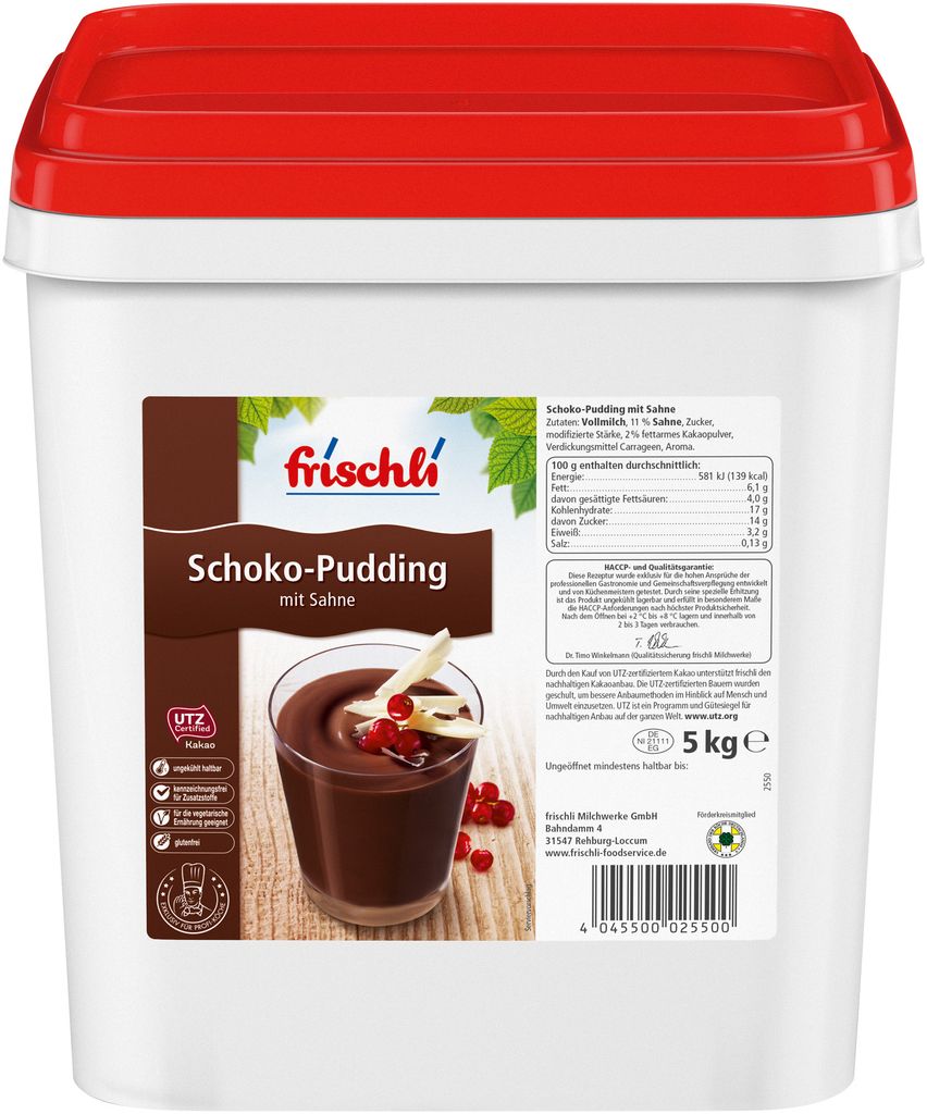 Budino Alla Crema Di Cioccolato.fresco.5Kg Immagine del prodotto 