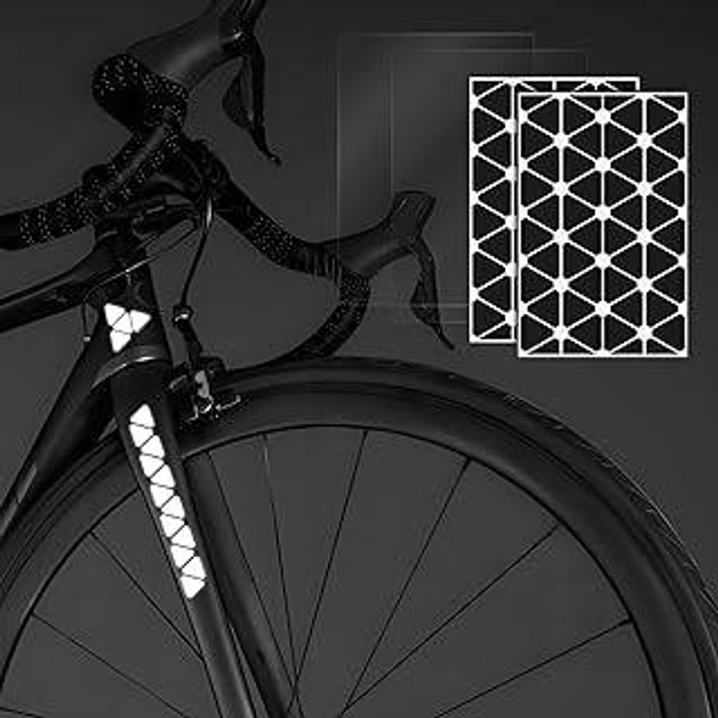 Reflektoren Sticker Set – für Fahrrad, Helm, Kinderwagen, Roller und Motorrad – Selbstklebende Reflektoren-Aufkleber für Dunkelheit - Reflekt...