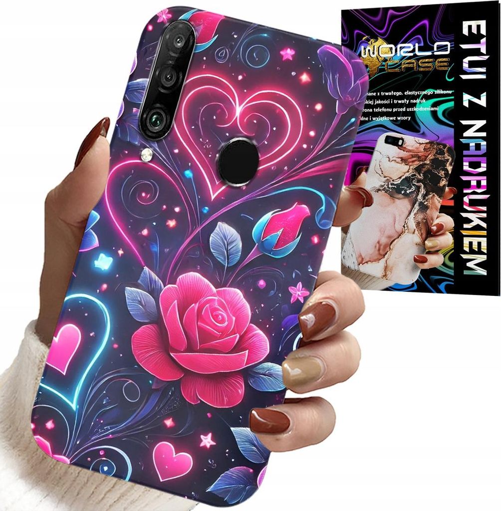 Fall Für Huawei P30 Lite - Herz, Rose, Teenager Fall + Glas