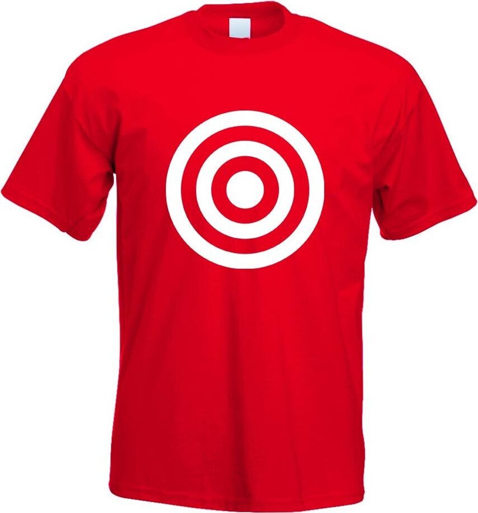 Kiwistar - T-Shirt - rot - Bullseye Zielscheibe RAF Herren Funshirt Bedruckt Design Sprüche Spruch Motive - mit Motiv Bedruckt - Funshirt Design -...