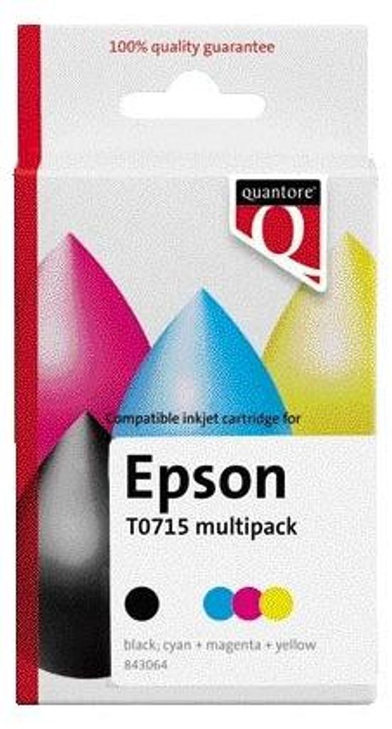 Quantore - Tintenpatronen-Alternative für T071540 Schwarz + Farbe | 12 Stück