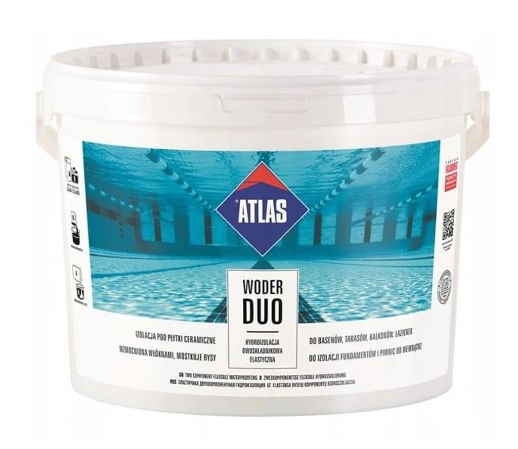 ATLAS WODER DUO 16 kg – Zweikomponenten-Hydroisolierung Produktbild 