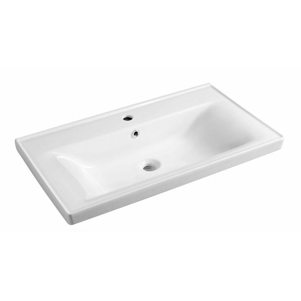Aqualine SAVA 80 Keramik-Waschtisch 80x46cm, weiß Produktbild 