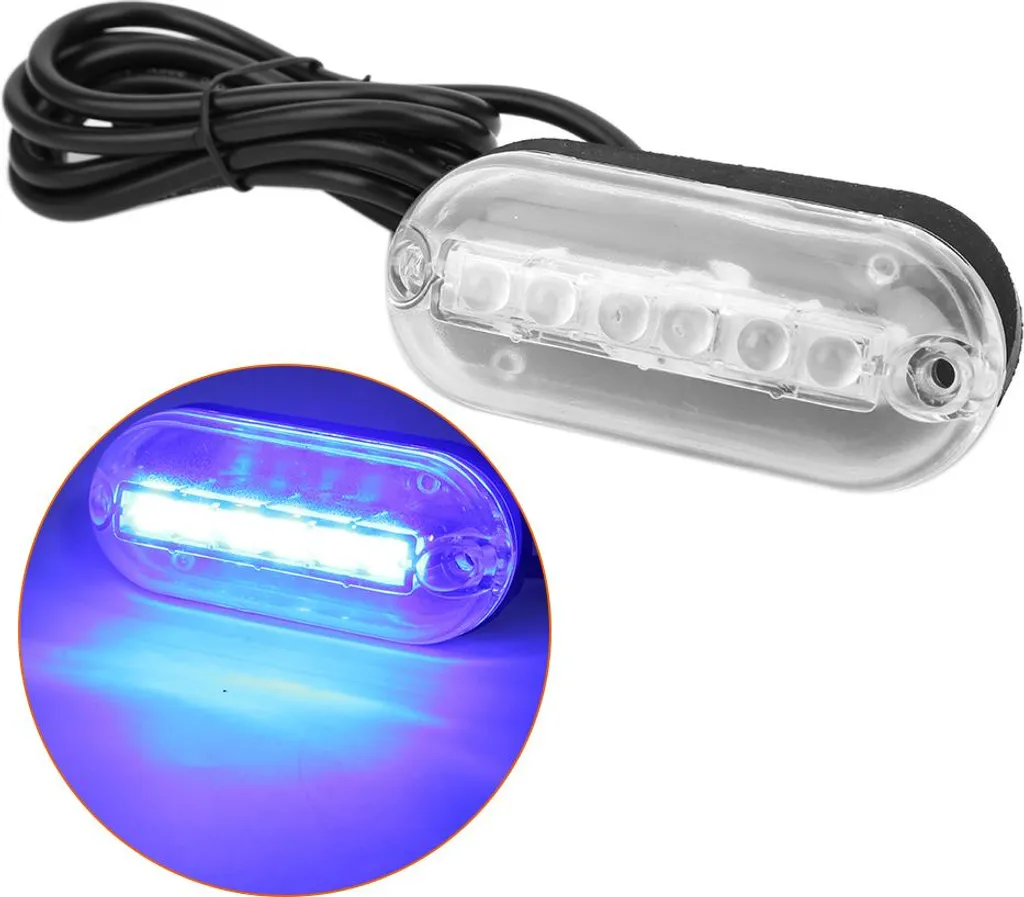 Lampada LED Subacquea 3W 12V Blu IP68 per Specchio di Poppa Yacht