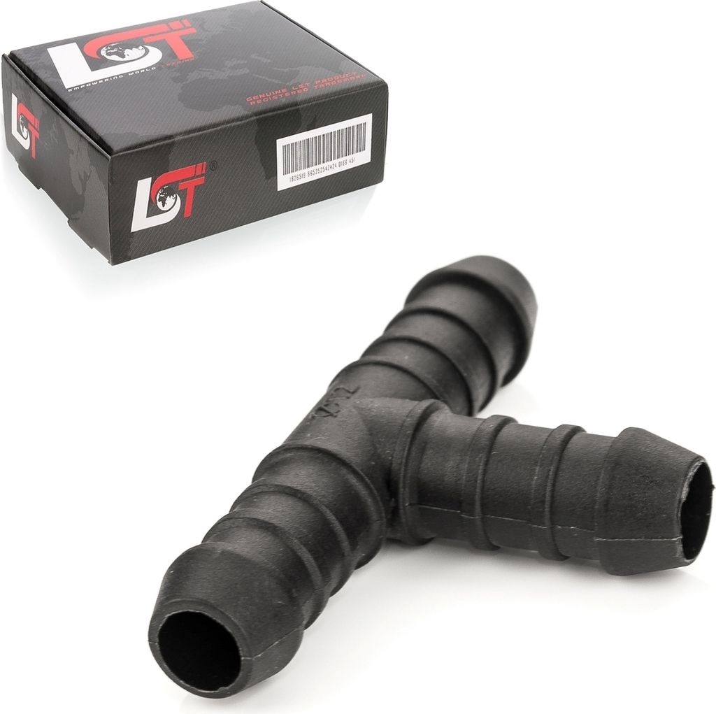 Schlauchverbinder Polyamid T-Stück PA Benzin ölbeständig 12 mm für AUDI PORSCHE