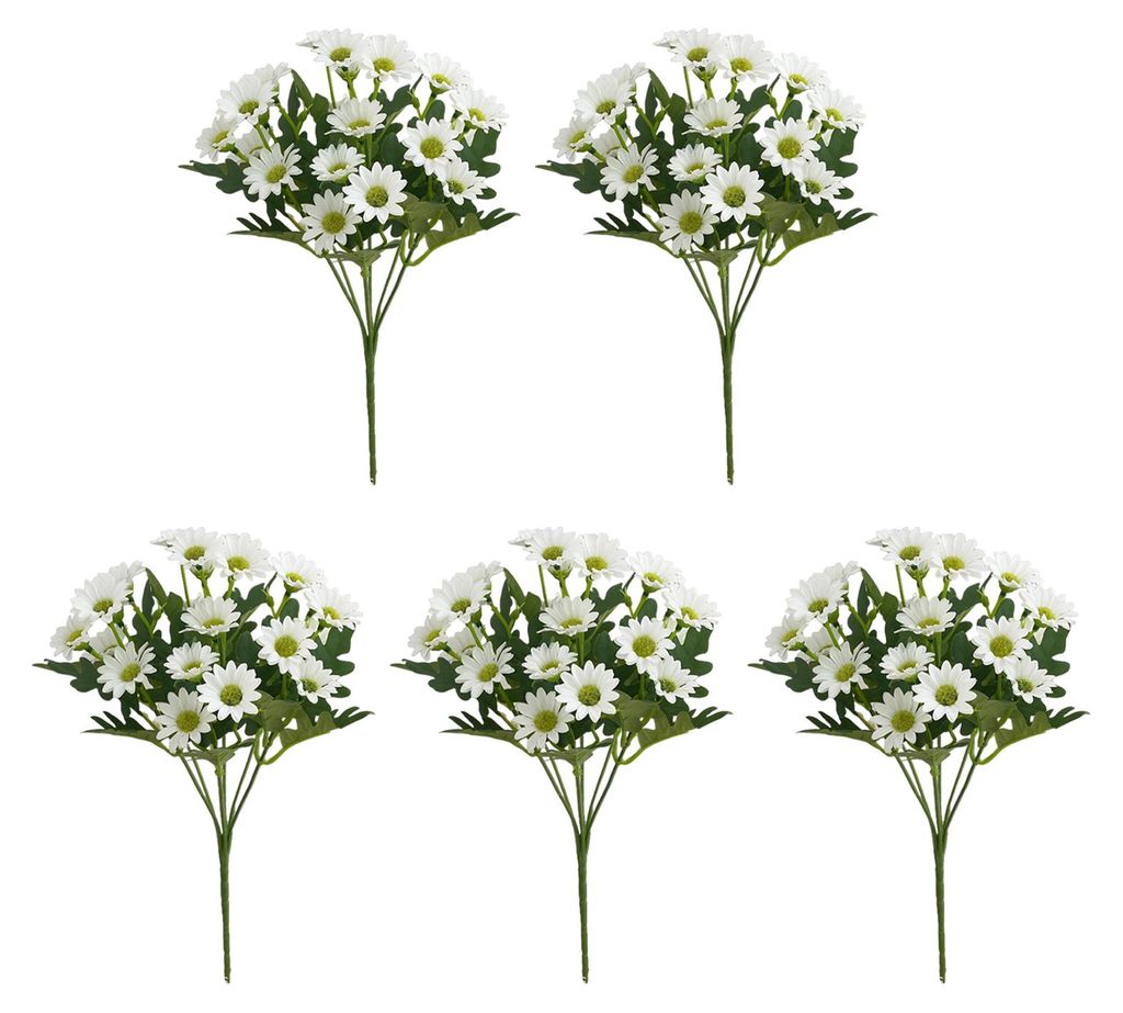Künstliche Chrysanthemen, UV-beständig, Herbstblumen, realistische Kunstpflanzen für Terrasse, Veranda, Fensterkasten, Vase, Innenbereich