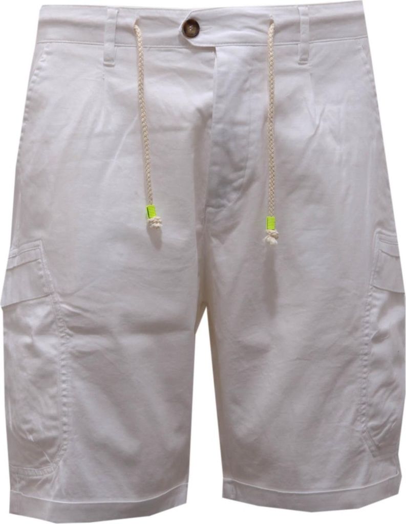 0160AH bermuda cargo uomo OFFICINA36 white shorts man