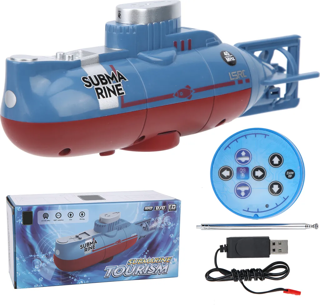 Mini Sous-marin Télécommandé Militaire RC avec Batterie Rechargeable