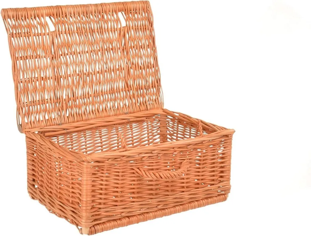 Boîte de rangement en osier pour chambre et salon - Format 40 cm