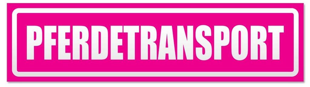 Kiwistar - Autoaufkleber - Pink - 30 x 8 cm - Pferdetransport invertiert - Hinweis Aufkleber Sticker für Auto, Kfz, Fahrrad, PKW, LKW