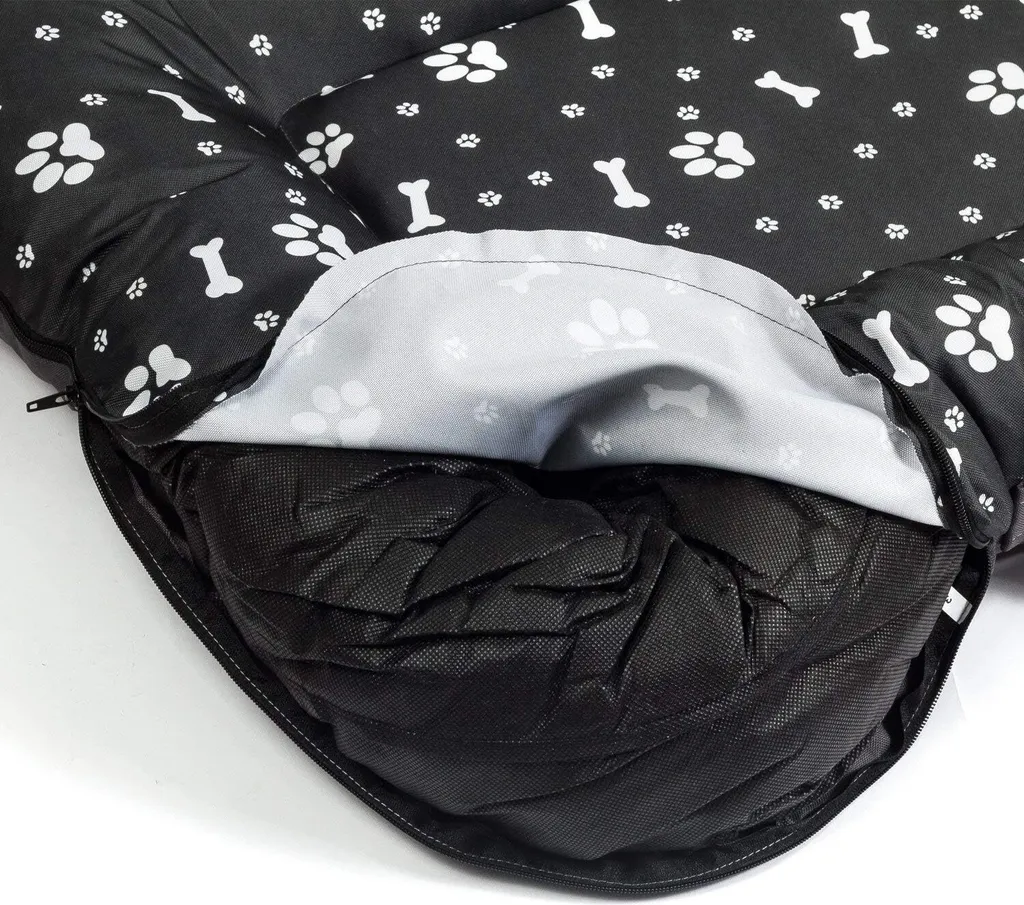 Letto per Cani Resistente Codura 80x65 cm: Cuccia Nera per Esterni - 5