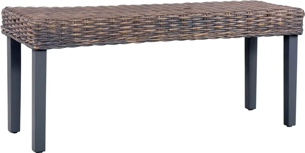 Banc de Table 110 cm : Gagnez de la Place avec le Rotin et Bois Massif