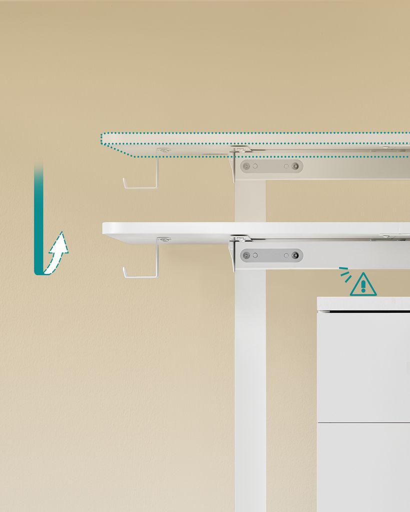 SONGMICS Výškově nastavitelný stůl elektrický 110 cm 4 Obrázek produktu 6