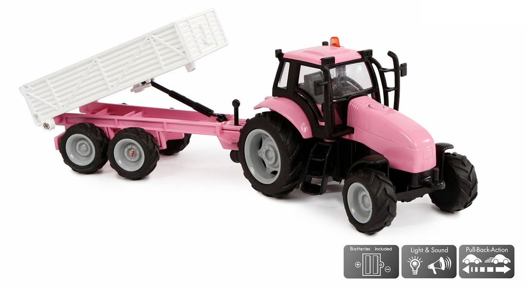 Tahač s přívěsem w/dw kovový růžový 510241 79417 Obrázek produktu 
