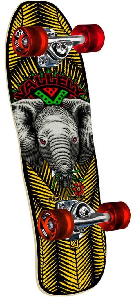 Powell Peralta Vallely Baby Mini Elephant Cruiser - Yellow/Black (8" x 26.06")