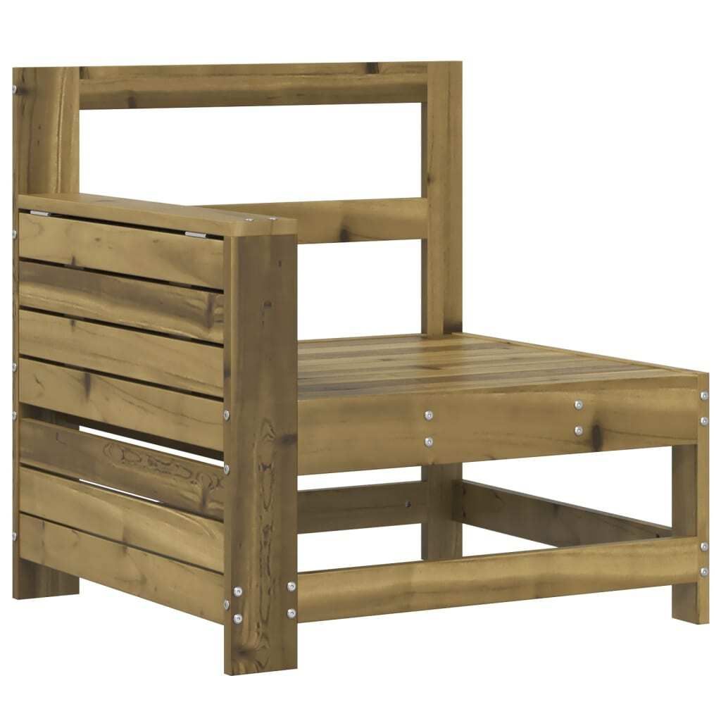 vidaXL Gartensofa mit Armlehne und Beistelltisch Kiefernholz