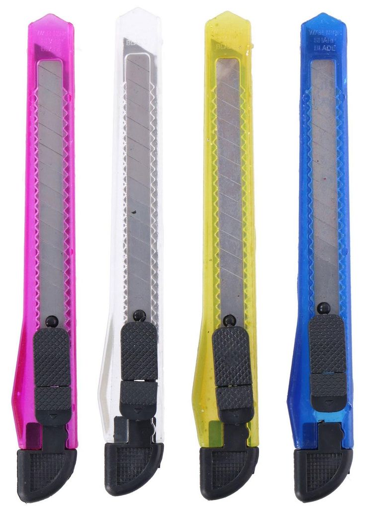 4 x Hobbymesser verschiedene Farben Cuttermesser Produktbild 