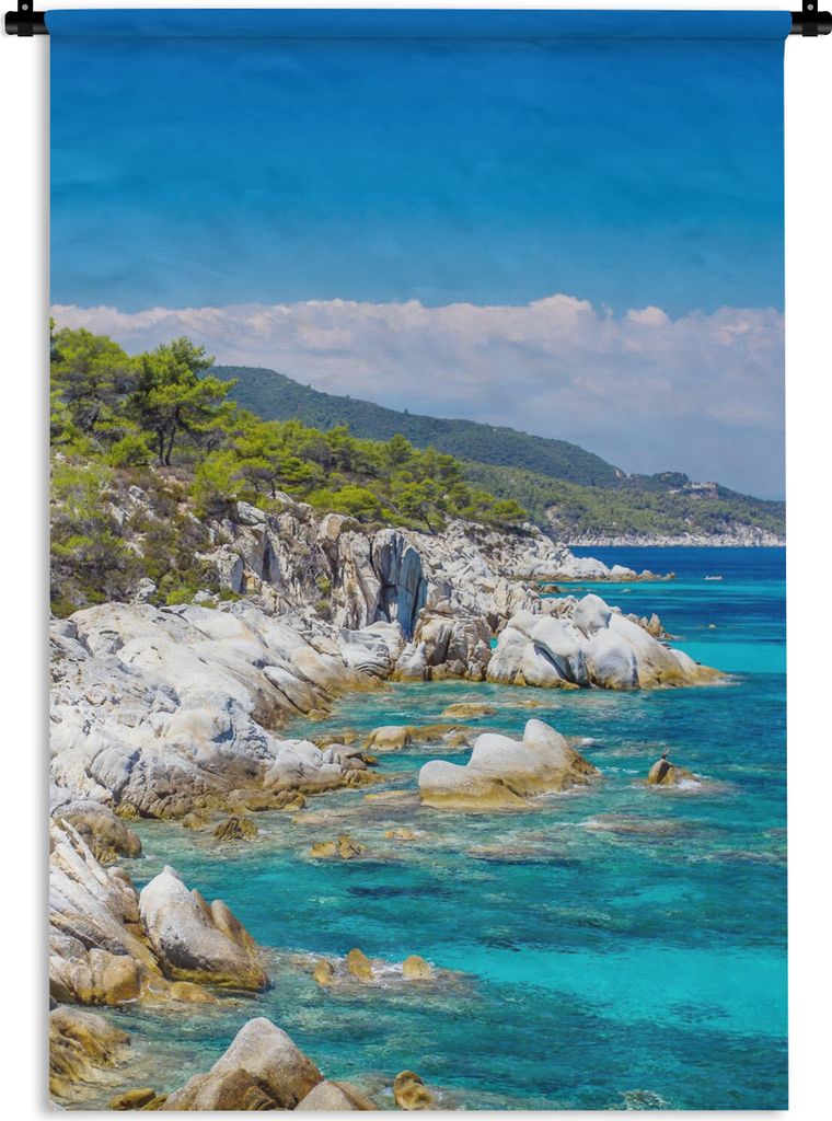 MuchoWow Wandteppich Wandbehang Meer - Sommer - Tropisch 120x180 cm Tapisserie Dekoration Wandtuch - Schlafzimmer - Dekorationen für das Haus