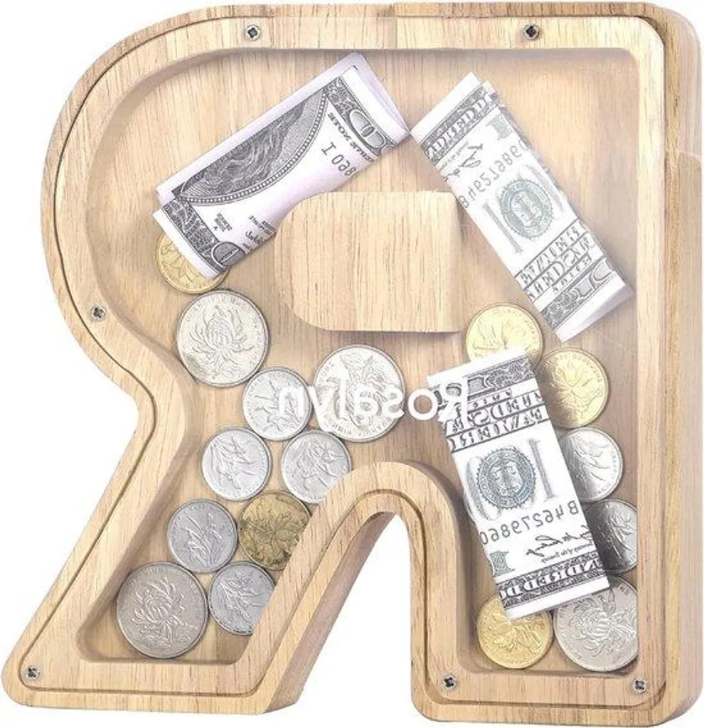 Rangement monnaie Kindererben : boîte bois pour organiser vos économies