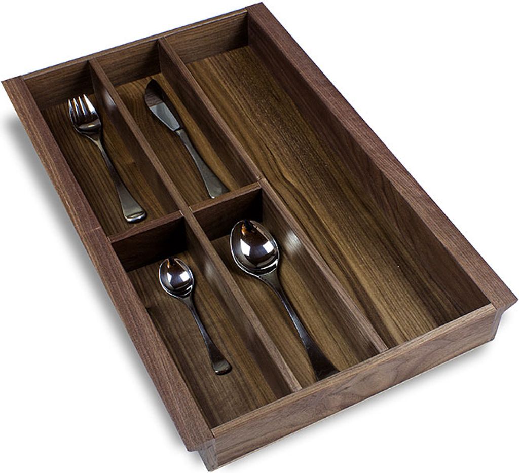 Besteckeinsatz NUSSBAUM 40er Schubl. B 320 x T 500 mm für IKEA Metod (ab 2015)