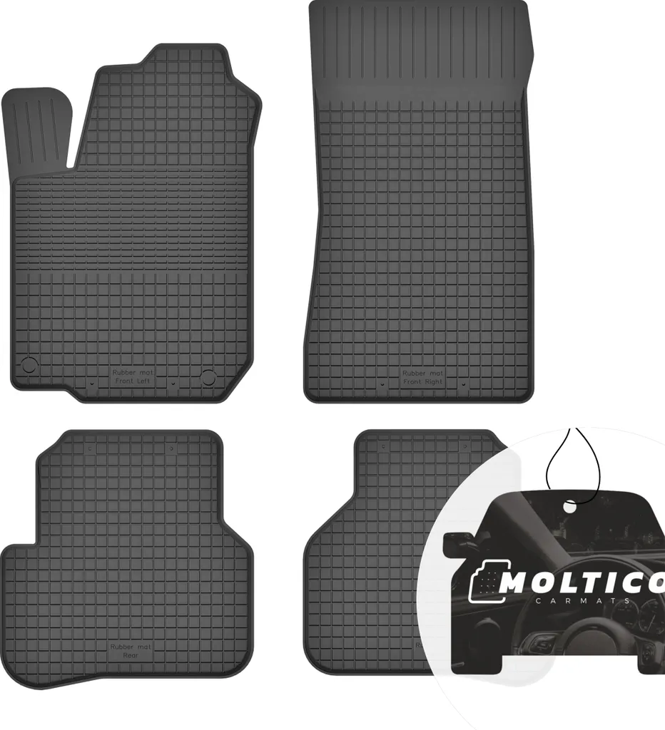 tappeti tappetini in gomma per renault twingo 0714 set kit su misura 4 pezzi uni