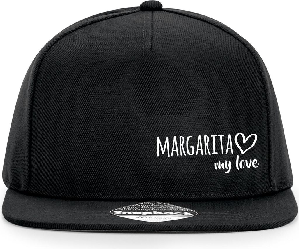 Huuraa Cappy Mütze Margarita Island my love Black Polyester Snapback Kappe Geschenkidee