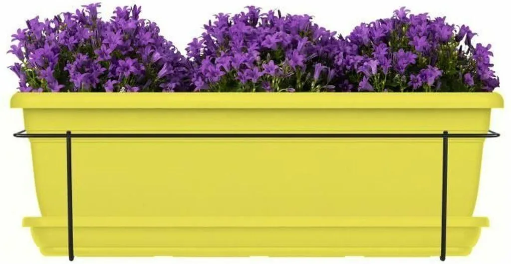 Jardinière Garden ID Lime 50 cm - Bac à fleurs rectangulaire en résine