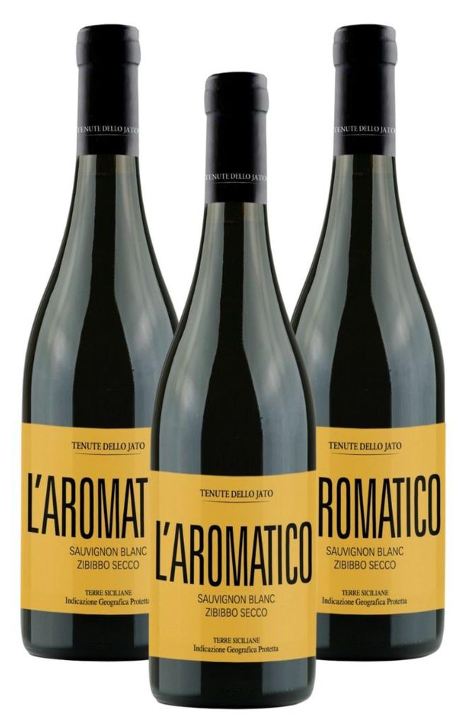 Tenute dello Jato - L Aromatico IGP Terre Siciliane Weißwein - Sauvignon Blanc Zibibbo - 13 Prozent vol - 3 x 750 ml