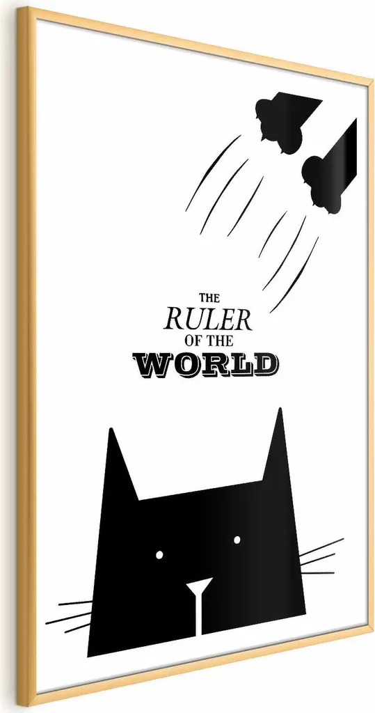 Poster Artistico Re del Mondo 60x90 con Cornice Oro senza Bordi
