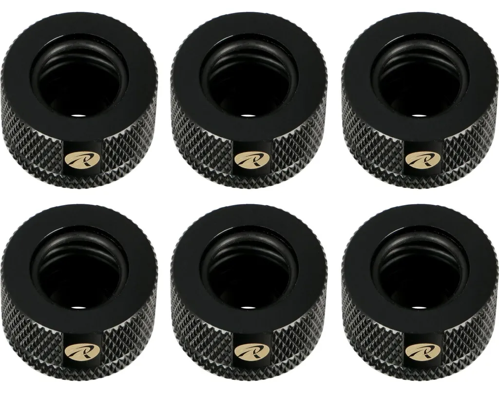 Raccords de Watercooling 14mm RAIJINTEK PELIAS Pack de 6 Pièces Noires