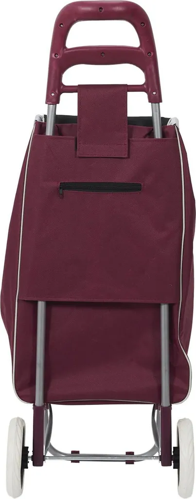Poussette de marché 50L Violette - Chariot de courses à deux roues stable