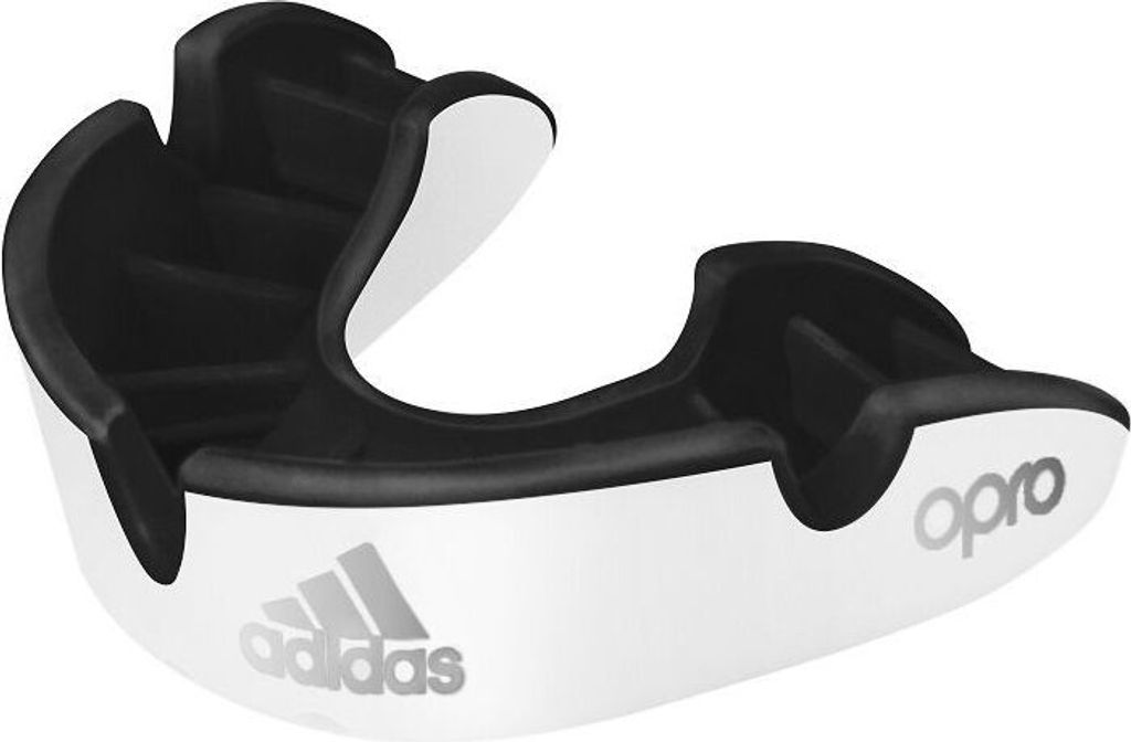 adidas Mundschutz OPRO Gen4 Silver-Edition weiß Junior