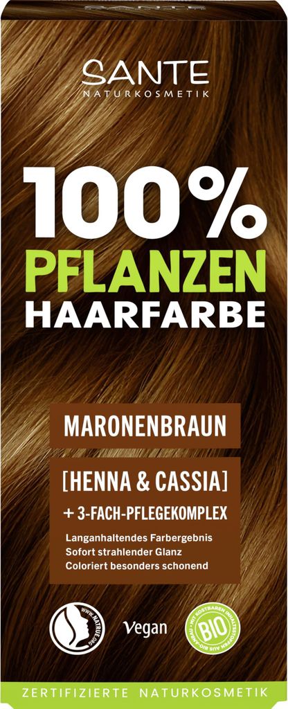 SANTE Pflanzenhaarfarbe Pulver MARONENBRAUN Produktbild 