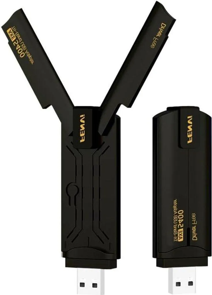Adaptateur réseau WiFi 6 AX 1800 Mbps MU-MIMO Double Bande Noir et Rouge