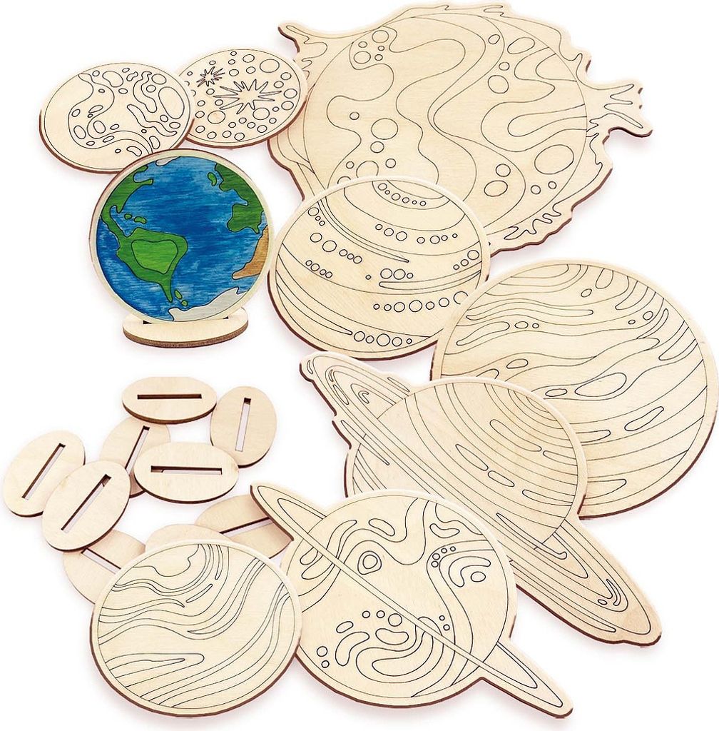 Vemkel Malbücher aus Holz „Planeten“