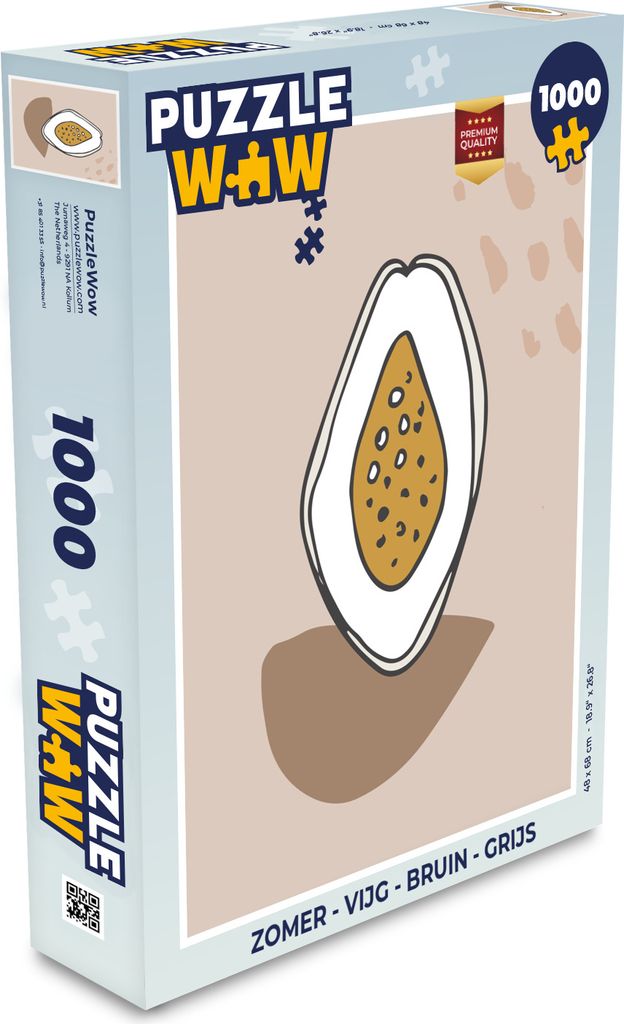MuchoWow Puzzle 1000 Teile Sommer - Feige - Braun - Grau - Spielzeug - Alt und Jung - Spiele - Puzzeln