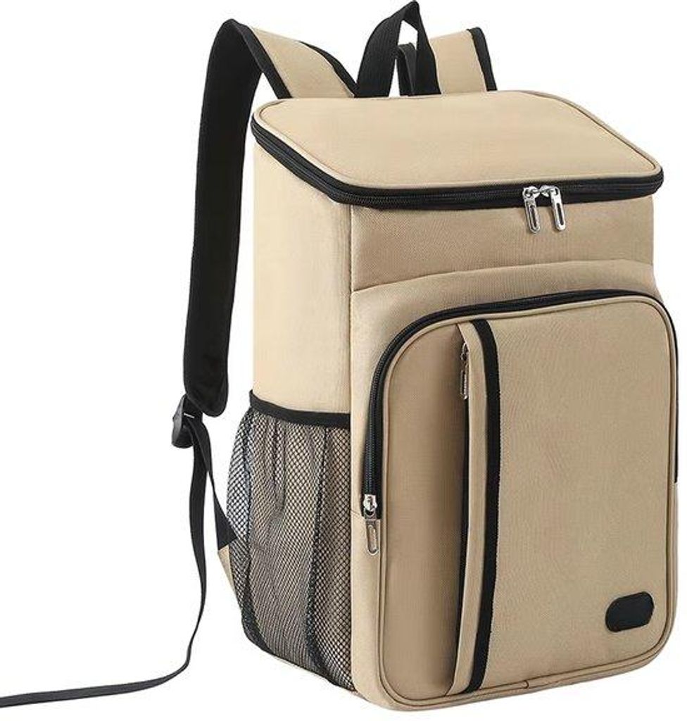 Isolierende 20L Camping-Kühltasche, Wasserfest, Dauerhaft, BBQ-Rucksack, Kühltasche mit Isolierung für Eiswürfel, Oxford-Stoff, tragbar