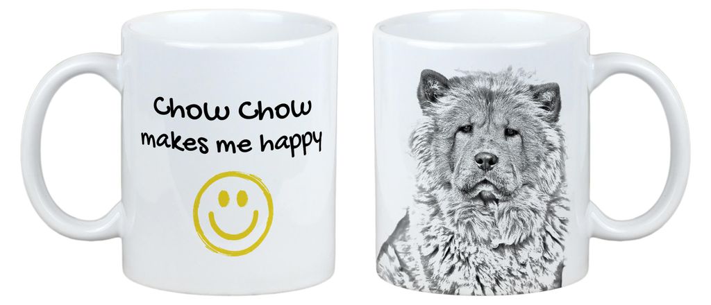 Chow Chow - Tasse mit Hund, fröhliche Tasse für Hundeliebhaber, personalisiertes Geschenk der Marke Art-Dog