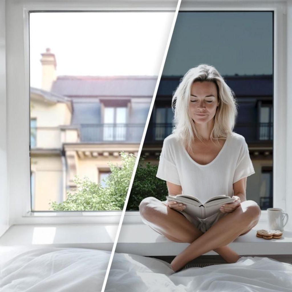 DIMEXACT - DIMEXACT Anti -Blutfilm für Doppelglas - Dunkelschwarz - Breite: 152 cm x Länge: 0,5 m - Roller -152 cm x 0.5 m - en Rouleau