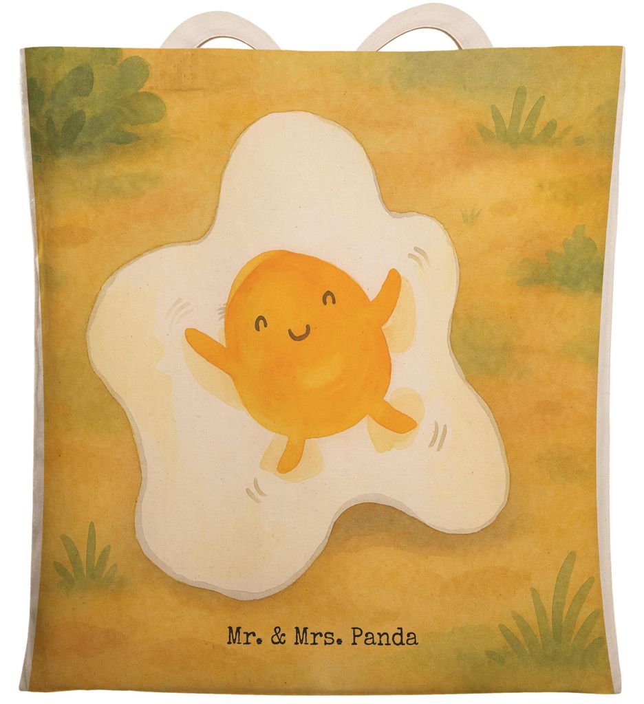 Mr. & Mrs. Panda Tote Bag Spiegelei Ei Design - Weiß - Geschenk, Liebe, Stofftragetasche, Große Einkaufstasche, großer shopper, Glücklich, shop...