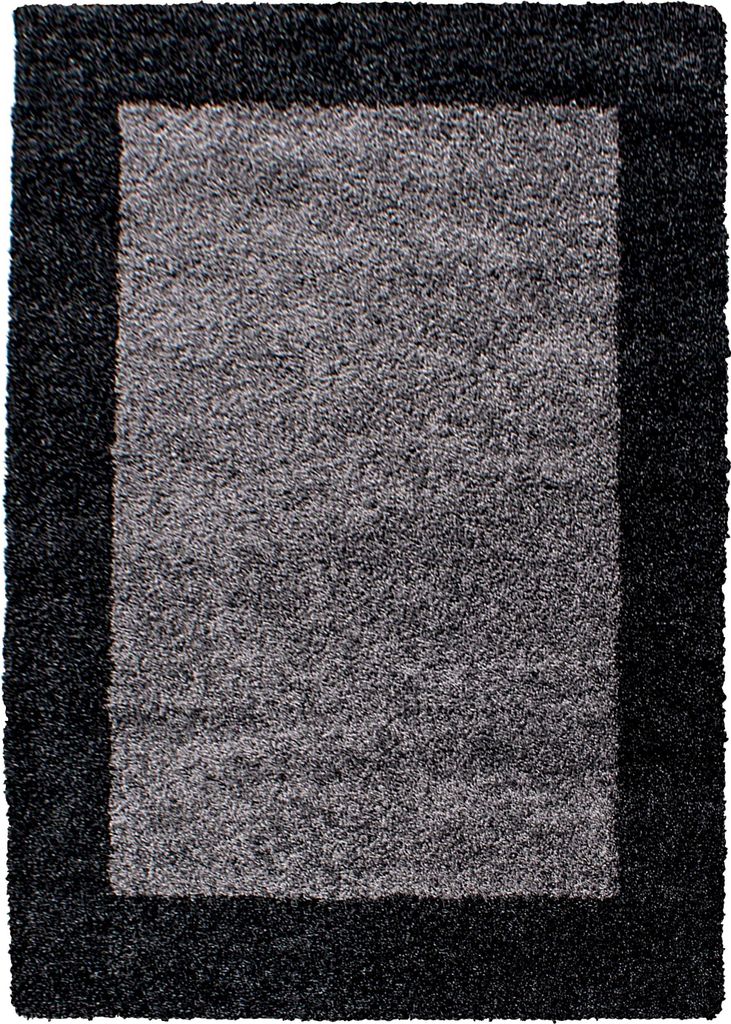 Teppium Hochflor Teppich Bordüre Design Modern Shaggy Teppich Wohnzimmer, Schlafzimmer Flauschig Weich, Grösse: 300x400 cm