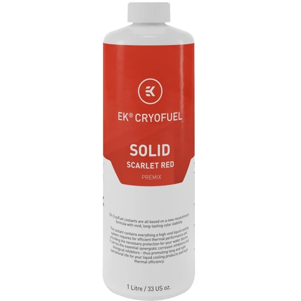 Liquide watercooling EK-CryoFuel Solid Scarlet Red pour circuit PC 1L