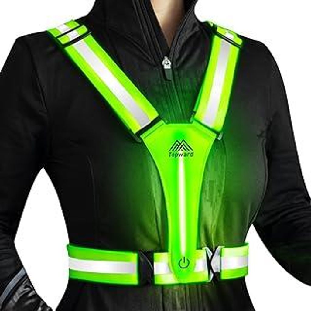 Topward Warnweste Sicherheitsweste für Fahrrad Auto Laufweste Joggen, High-Vis reflektierende Warnweste für optimale Sichtbarkeit, Damen Herren K...