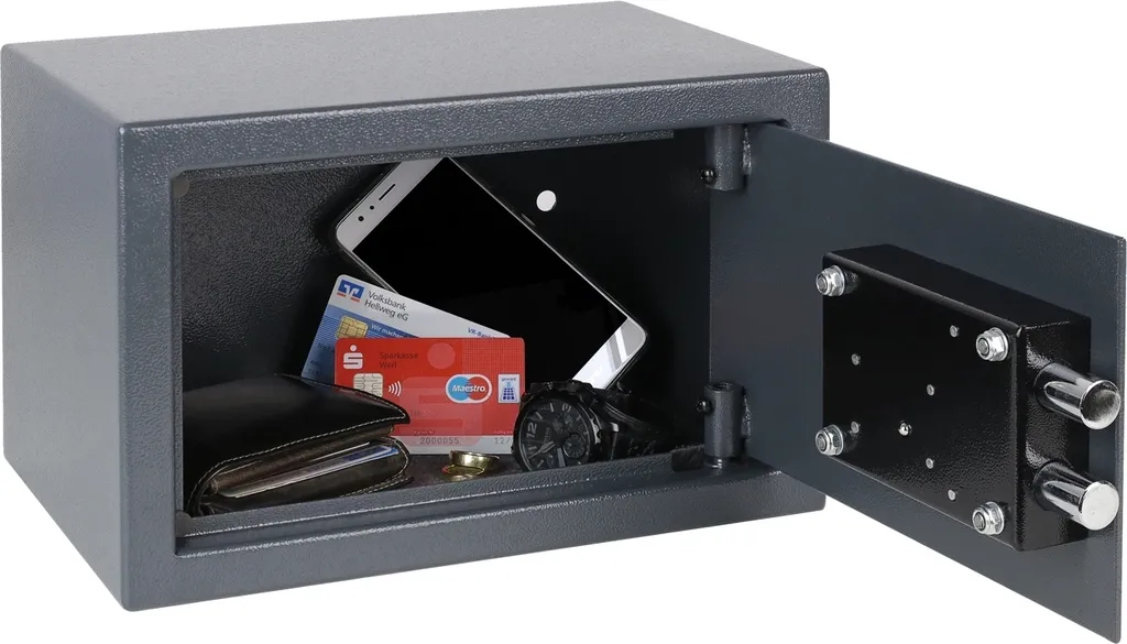Coffre-fort en acier robuste à double verrouillage HMF 31cm Anthracite - 3